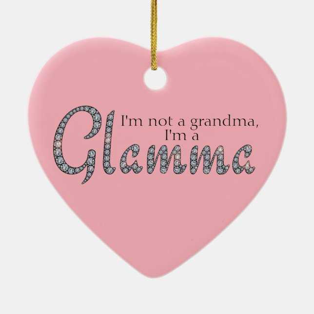 Glamma bling heart ornament (Back)