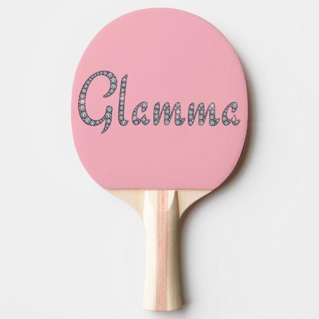 Glamma bling ping pong paddle (Front)