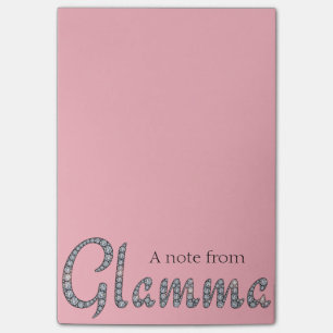 Glamma bling Post-It note pad