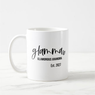 Glamma Established 2027, Baby Announcement Coffee Mug