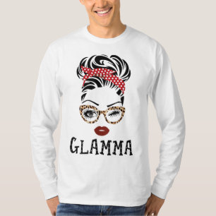 Glamma Face Wink Eyes Family Matching Grandma Gift T-Shirt