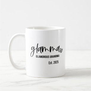 Glamma Glamourous Grandma Established 2025 Coffee Mug