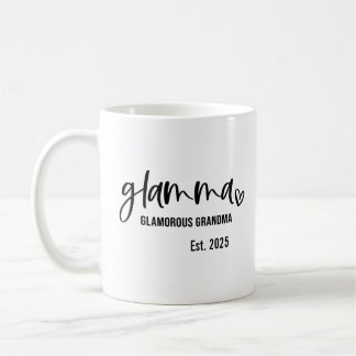 Glamma Glamourous Grandma Established 2025 Coffee Mug