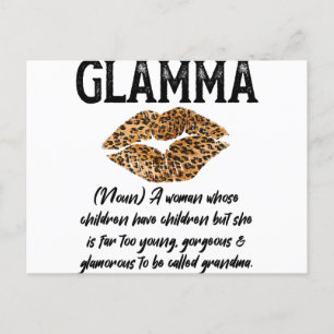 Glamma Leopard Lips Kiss- Glam-Ma Description- Mot Postcard