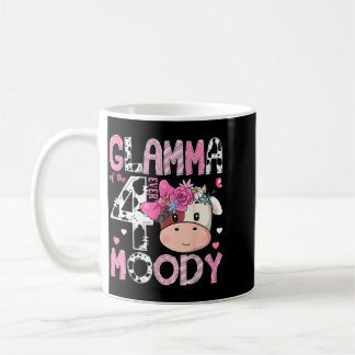 Glamma Of The Four Moody 4th Birthday Girl Farm Coffee Mug