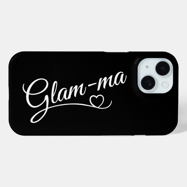 Glamma white on black Case-Mate iPhone case (Back (Horizontal))