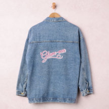 Glamma white/pink Denim Jacket