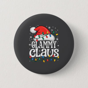 Glammy Claus Funny Xmas Christmas Grandma Holiday  6 Cm Round Badge