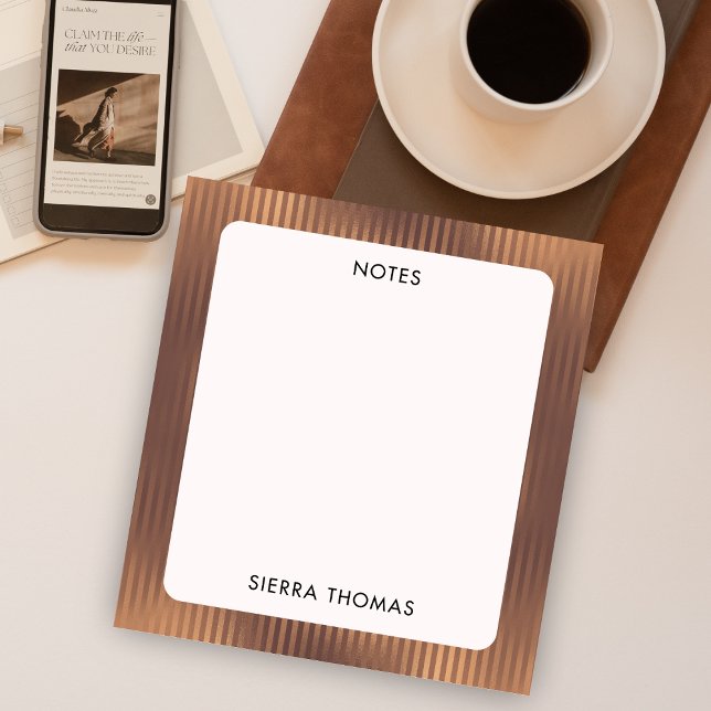 Glamor Gold Striped Notepad (Creator Uploaded)