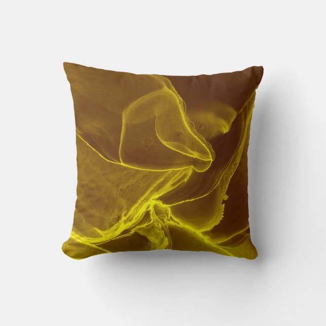 Glamor Ink Fluid. Brown Precious Effect. Marble F Cushion (Front)