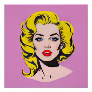 Glamor pop art poster