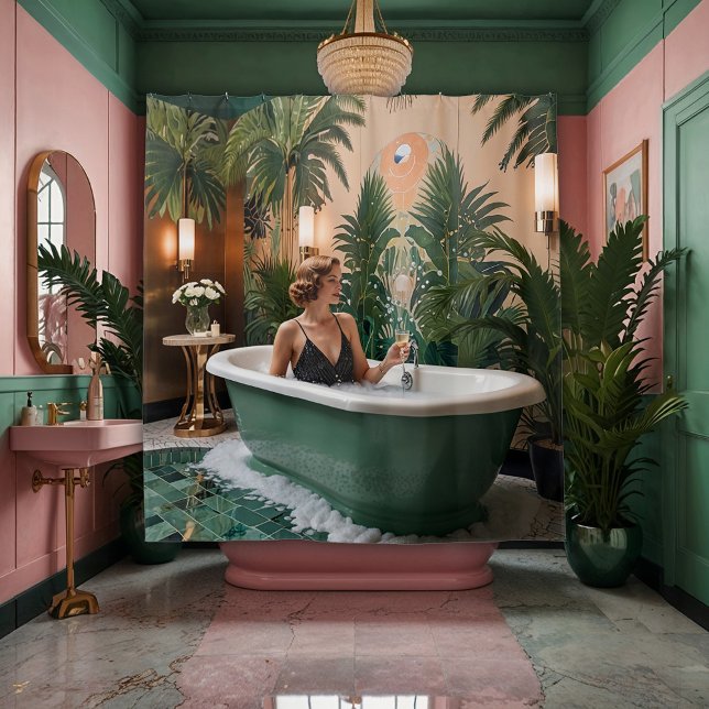 Glamorous 1920s vibes shower curtain (Creator Uploaded)
