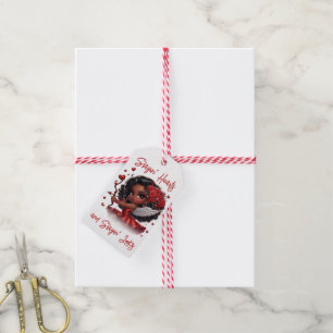 Glamorous African American Cupid Gift Tags