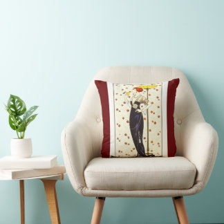 Glamorous Art Nouveau Throw Pillow
