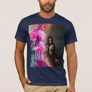 Glamorous Best Lovers Ever Floral Overlay Photo T-Shirt