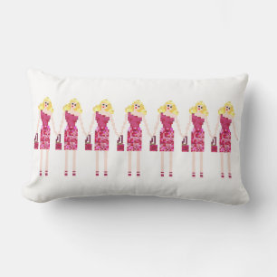 GLAMOROUS BLONDE DOLL LUMBAR CUSHION