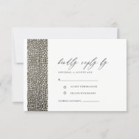 GLAMOROUS COPPER SILVER DOTS MOSAIC RSVP