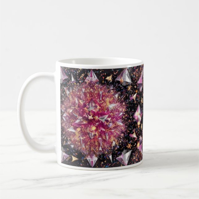 Glamorous Crystal Explosion Pattern Classic Mug (Left)
