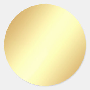 Glamorous Faux Gold Blank Elegant Template  Classic Round Sticker