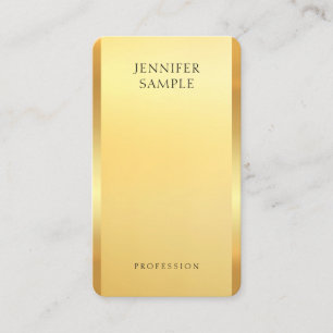 Glamorous Faux Gold Modern Professional Elegant Business Card