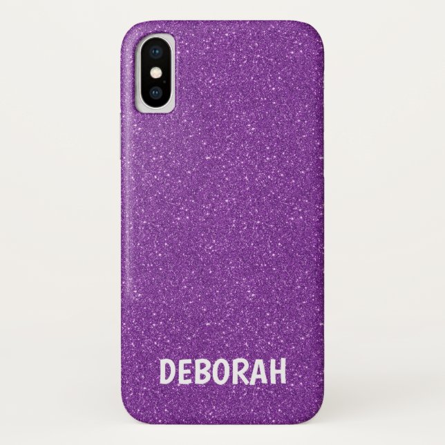 Glamorous Glitter Purple | Girly Lady Boss Case-Mate iPhone Case (Back)