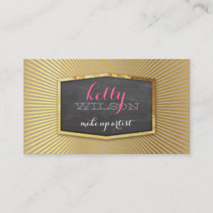 GLAMOROUS gold foil elegant eco natural kraft Business Card