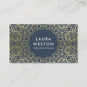 Glamorous Gold Glitter Look Wellness Business Card