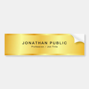 Glamorous Gold Template Elegant Modern Luxury Bumper Sticker