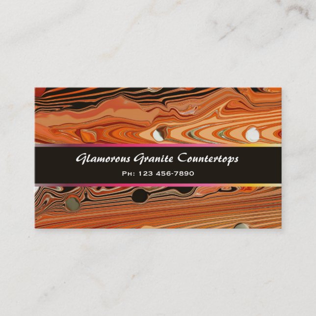 Glamorous Granite Custom Business Card (Front)