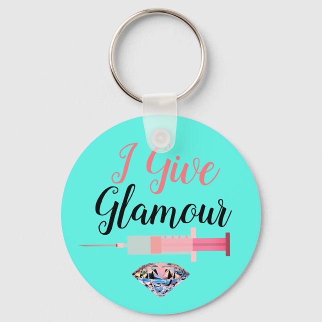 Glamorous nurse shot key ring (Front)