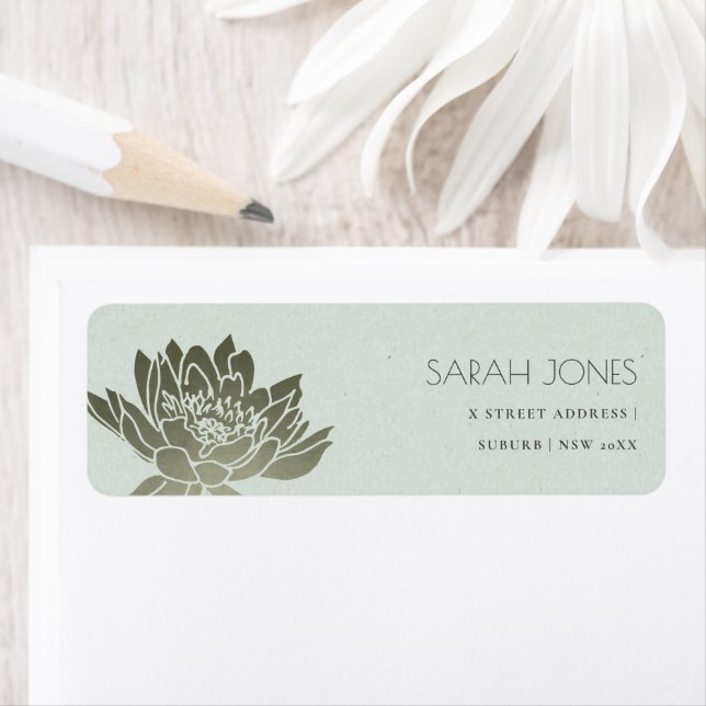 GLAMOROUS PALE BLUE SILVER LOTUS FLORAL ADDRESS (Insitu)