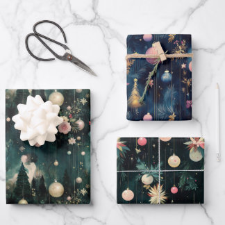 Glamorous Retro Bauble Gift Wrap