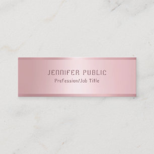 Glamorous Rose Gold Elegant Modern Template Mini Business Card
