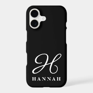 Glamorous script typography name initial monogram