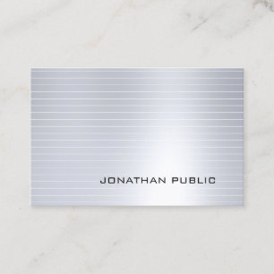Glamorous Silver Elegant Professional Modern Cool Business Card