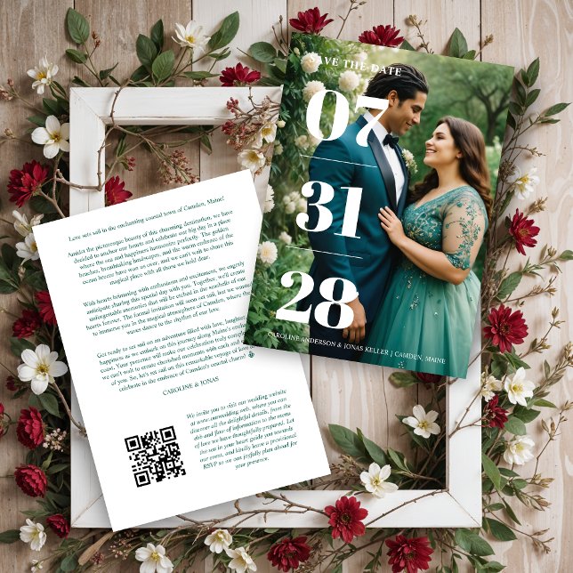 Glamorous Simple Enchanting & Delicate Minimalist  Save The Date (Glamorous Simple Enchanting & Delicate Minimalist Photo Wedding Save the Dates Cards.)