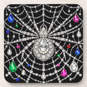 Glamorous Spider Bejewelled Diamond design Coaster