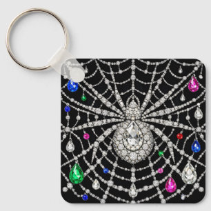 Glamorous Spider Bejewelled Diamond design  Key Ring
