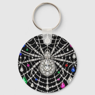 Glamorous Spider Bejewelled Diamond design  Key Ring