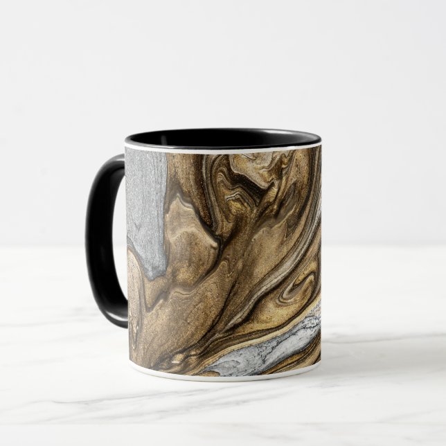 glamour 002 liquid brown colours mug (Front Left)
