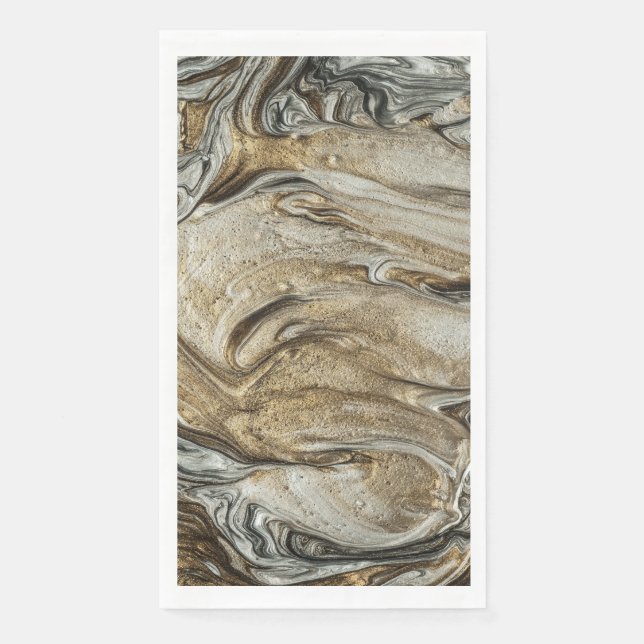 glamour 003 liquid brown colours paper guest towel napkin (Front)