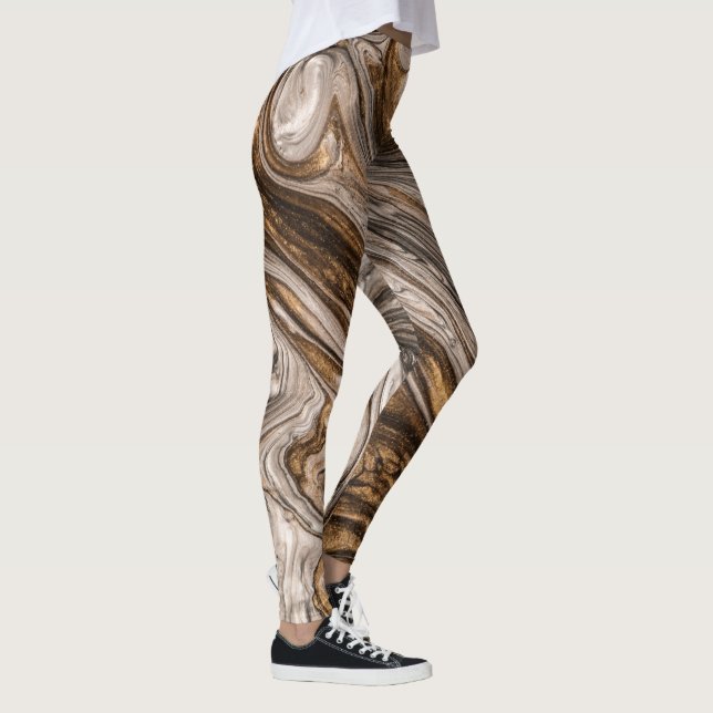 Glamour 005 Liquid Brown Colours Leggings (Right)