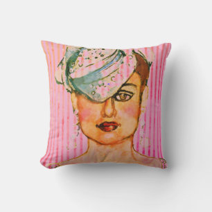 Glamour Art Paris High Fashion Model  Throw Pillow