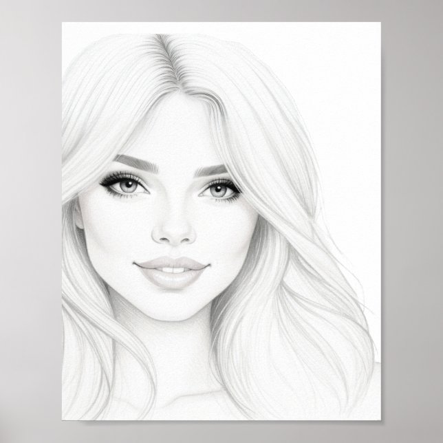 Glamour Art Sketch 1 Poster (Front)