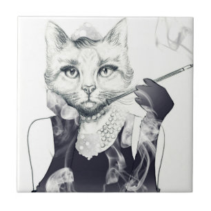 Glamour Cat Tile