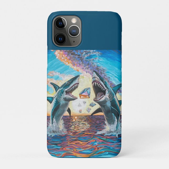 Glamour Chomp-Shark Breaching for Shiny Gems- Case-Mate iPhone Case (Back)