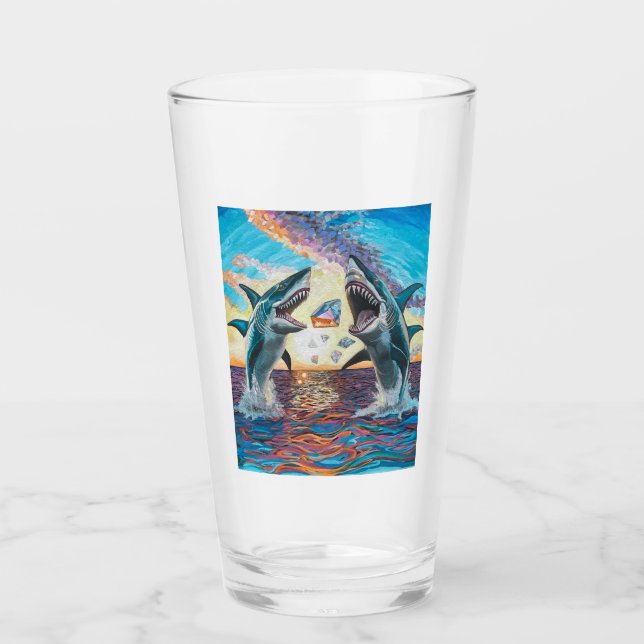 Glamour Chomp-Shark Breaching for Shiny Gems- Glass (Front)