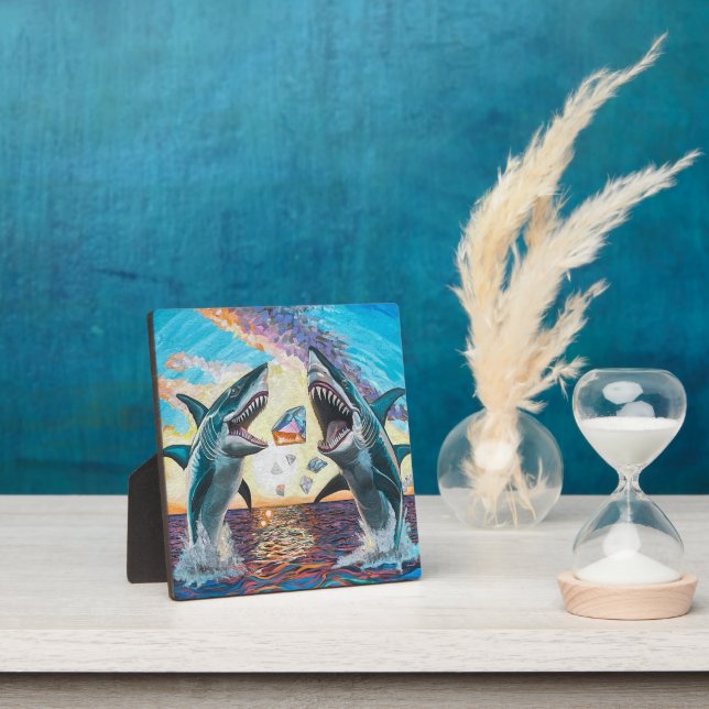 Glamour Chomp-Shark Breaching for Shiny Gems- Plaque (Insitu)