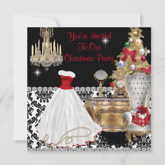 GLAMOUR CHRISTMAS INVITATIONS (Front)