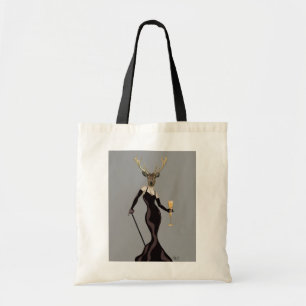 Glamour Deer in Black 2 Tote Bag